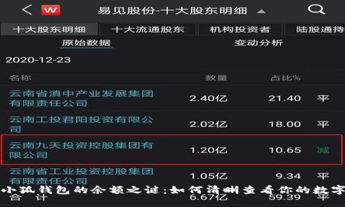 揭开小狐钱包的余额之谜：如何清晰查看你的数字资产